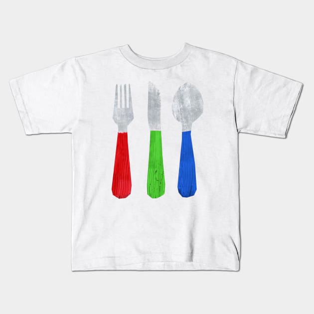 Cutlery Kids T-Shirt by Babban Gaelg